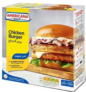 Americana Chicken Burger box - 10*1344g (24pcs)
