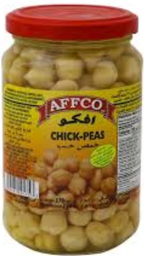 Chick Peas In Jar (Small)  12*370gm Affco