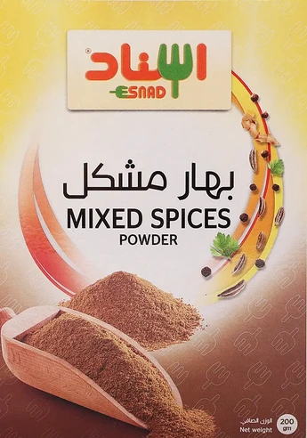 مسحوق توابل إسناد المختلط 24  عبوة * 200  غرام