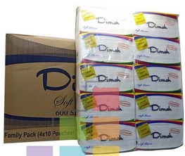 Dimah/Sado Facial Tissue 4*10*600 Sheets