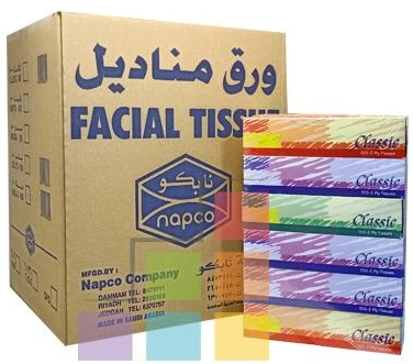 مناديل ورقية للوجه، 100 * 6 * 36 عبوة كلاسيكية