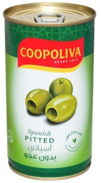 Green Olive (Pitted) 12*350gm (Drained 150gm) Coopoliva