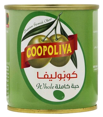 Green Olive Whole 12*200gm (Drained 100gm) Coopoliva