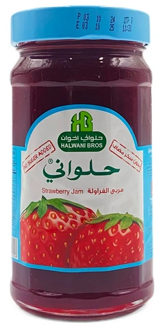 مربى الفراولة بدون سكر 12  قطعة * 400  غرام حلواني