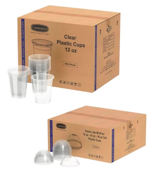 Juice Glass Clear 12oz With Lid 20*50Pcs