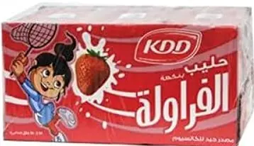 حليب فراولة Kdd ١٨ * ١٨٠  مل