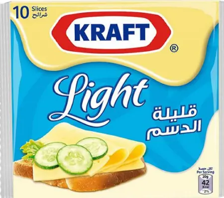 شرائح جبنة كرافت لايت 12*200