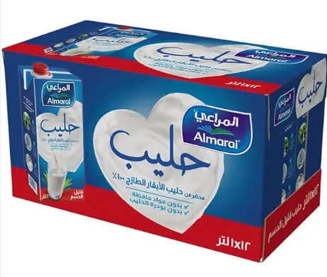 حليب المراعي قليل الدسم 12 عبوة * 1 لتر