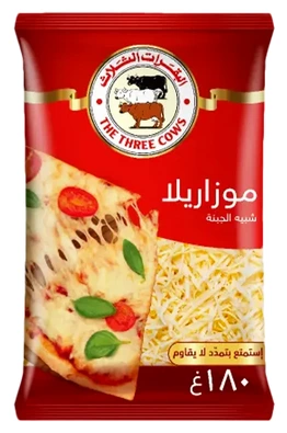Mozzarella Shredded 12*180gm Three Cow