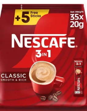 Nescafe 3 in 1 (Pouch) 10*(30+5*20gm) Nestle