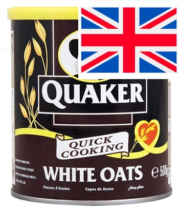 Quaker White Oats UK 24*500gm