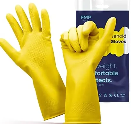 Rubber Gloves Yellow/Black 2Pcs