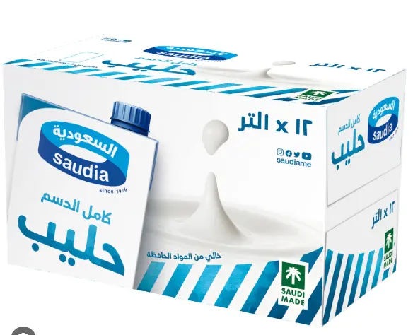 حليب سعودي ١٢*١  لتر