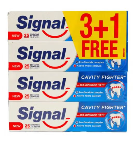Signal Toothpaste Promo 75ml (3+1)