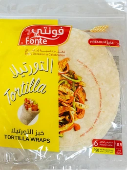 Fonte Tortilla Wraps Plain 10.5 Inch 20*390gm (6 Pcs)