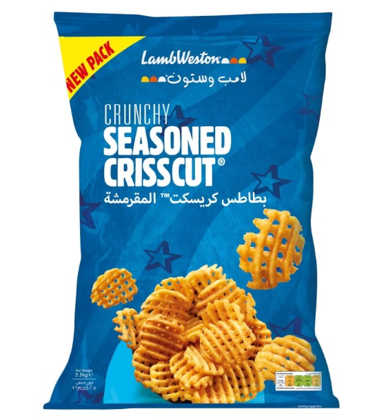 Lambweston Potato Crisscuts Skin On 4*2.5KG