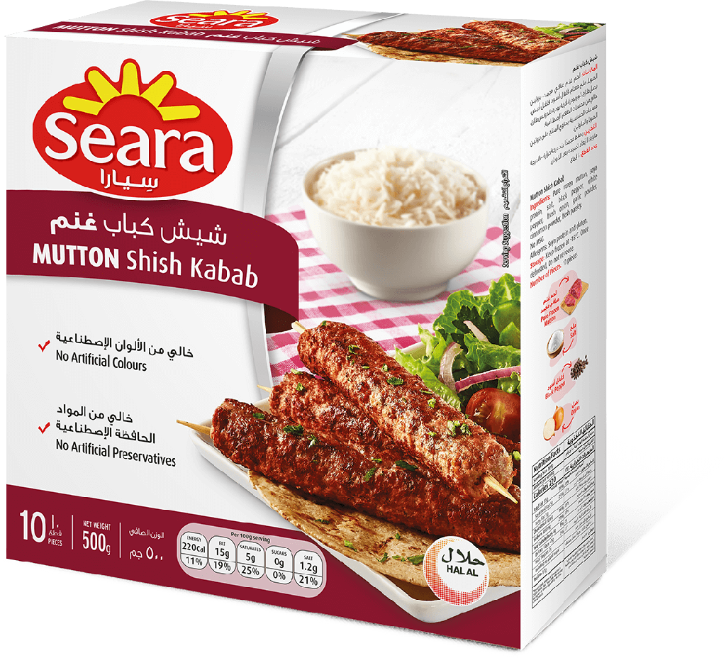 Seara Mutton Shish Kabab 18*500gm