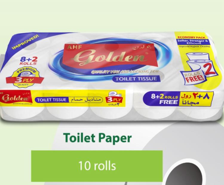 Golden Toilet Paper 5*8+2rolls 