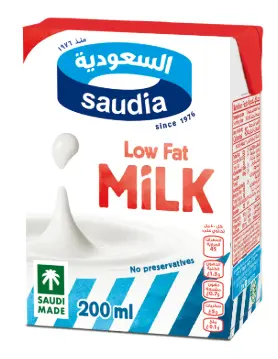 حليب سعودي قليل الدسم، ٢٤  عبوة * ٢٠٠  مل