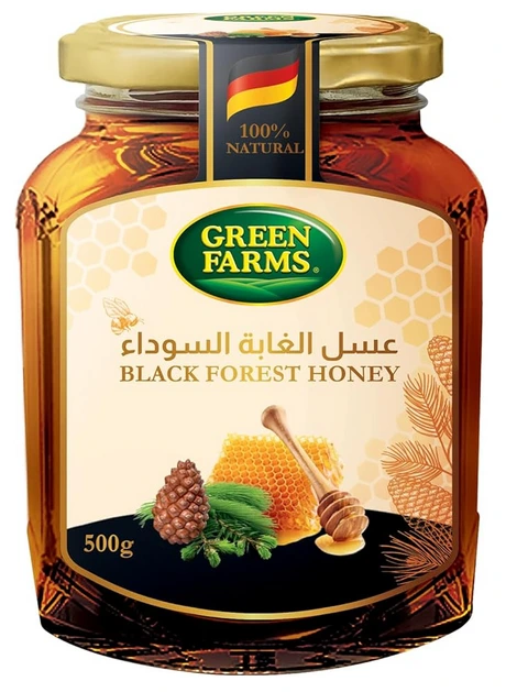 عسل الغابة السوداء، 12 عبوة * 500 غرام، من مزارع غرين فارمز