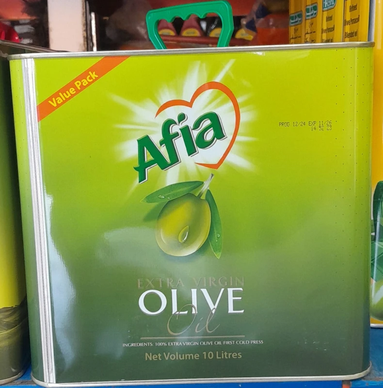 Afia Extra Virgin Olive Oil 10ltr Tin