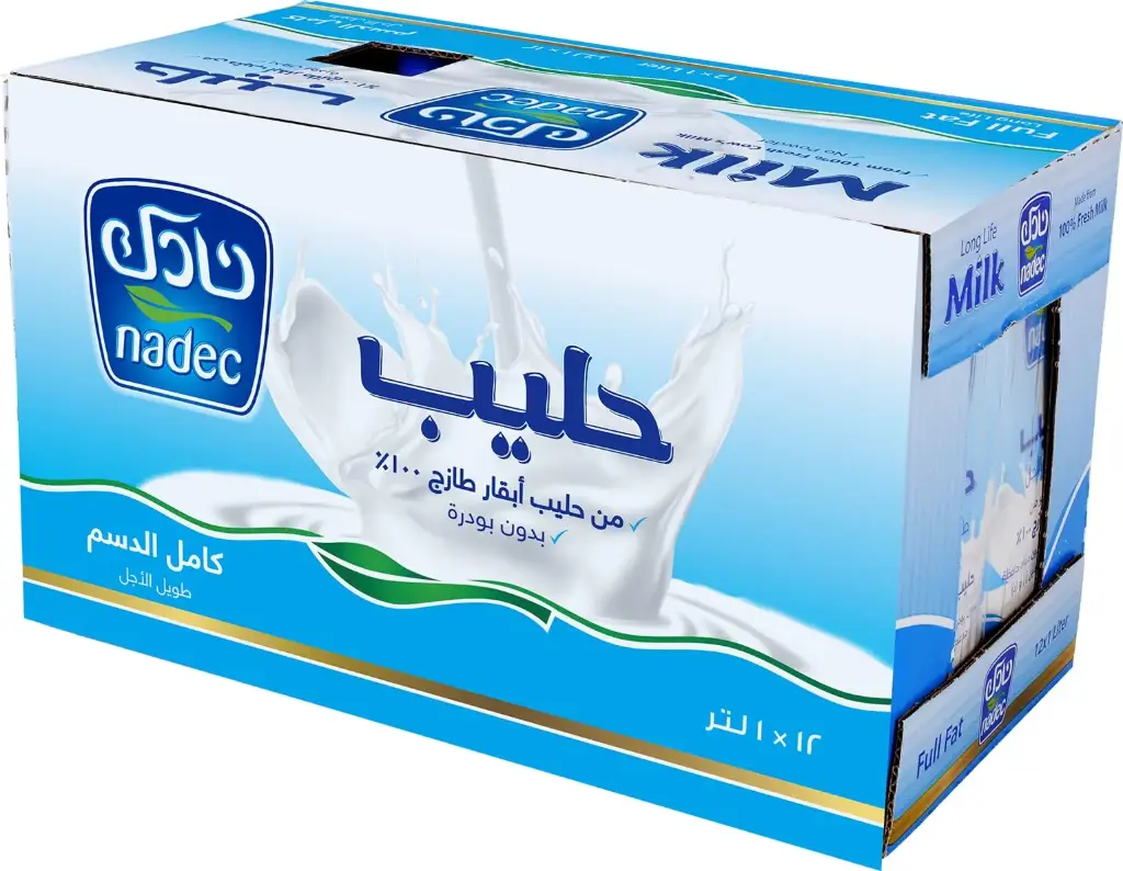حليب ناديك 12 * 1 لتر كامل الدسم