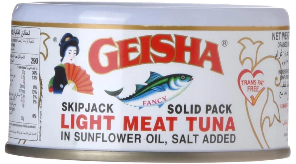 Geisha Skipjack Light Meat Tuna In Oil 48*185gm