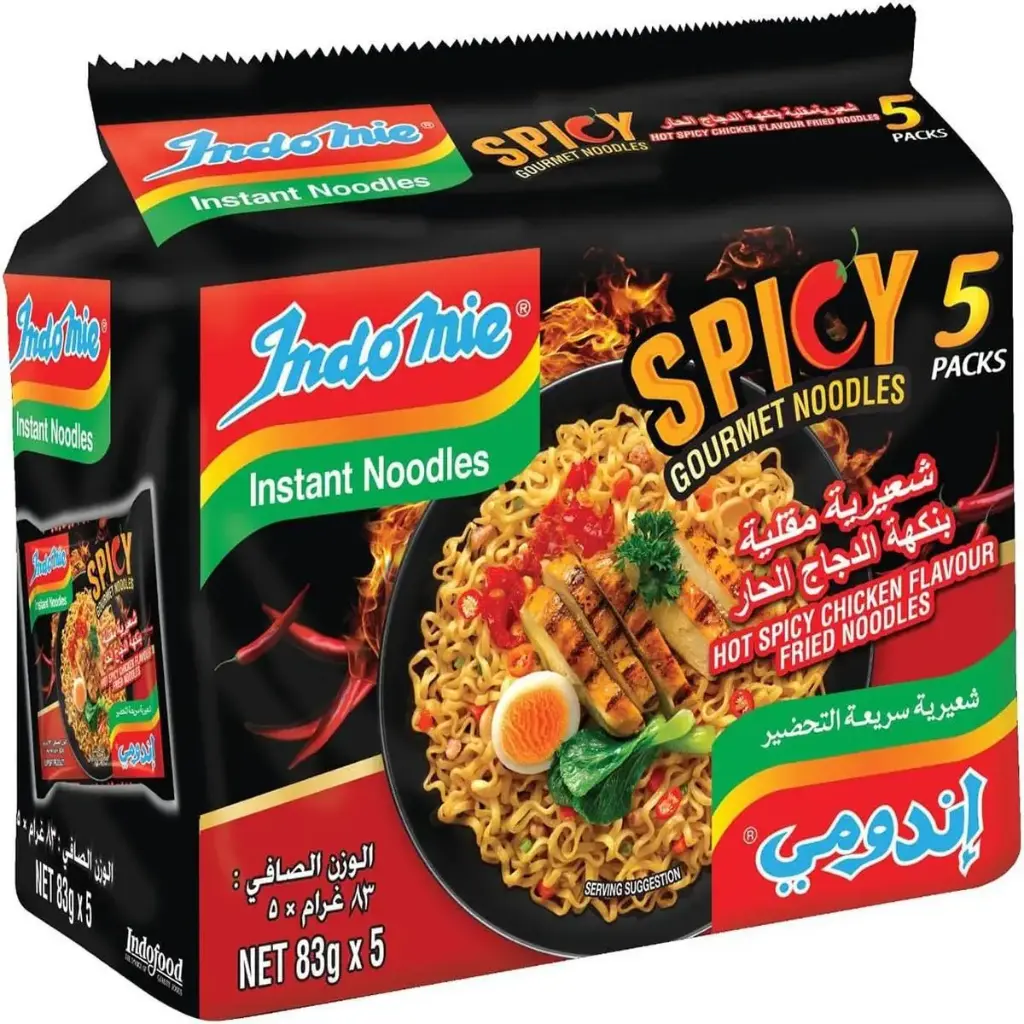 Indomie Spicy Chicken Flavour Fried Noodles 8*5*83gm