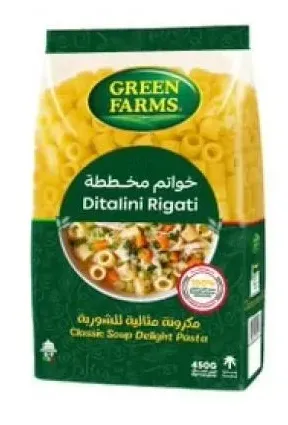 جرين فارمز مكرونة ديتاليني ريجاتي 24*450  جرام