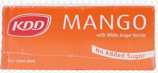 عصير مانجو صغير من كيه دي دي ١٨ × ١٢٥ مل