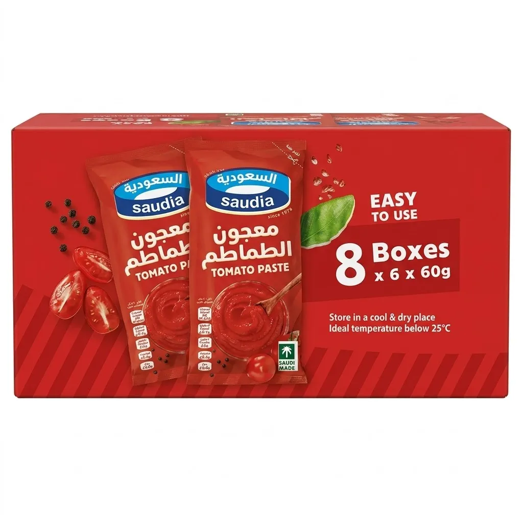 معجون طماطم السعودية 8 × 6 × 60  جم