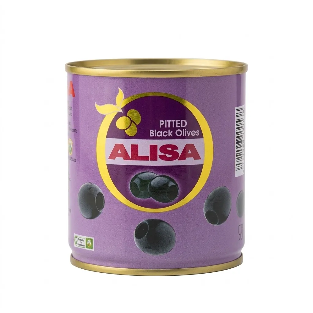 Alisa Pitted Black Olives 12*75gm